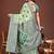 light green color woven work linen cotton saree