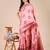 light pink & magenta color woven work banarasi art silk saree