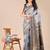 grey color woven work banarasi art silk saree