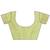 light green color plain zari border orgenza saree