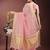 light pink color plain zari border orgenza saree