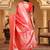 pink color zari woven banarasi art silk saree