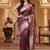 purple color zari woven banarasi art silk saree