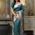 sea green color zari woven banarasi art silk saree