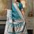 sea green color zari woven banarasi art silk saree