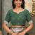 dark green color zari woven banarasi art silk saree