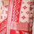 white & red color zari woven linen cotton art silk saree