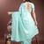 sea green cotton woven work saree