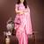 pink cotton woven work saree