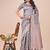 grey  color  woven work linen cotton saree