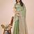 green  color  woven work linen cotton saree