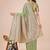 green  color  woven work linen cotton saree