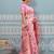 light pink color woven work art silk saree