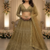 beige Georgette sequin Lehenga set with Choli and dupatta