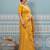yellow color woven work art silk saree