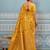 yellow color woven work art silk saree