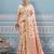 cream color woven work art silk saree
