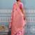 light pink color woven work art silk saree