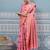 light pink color woven work art silk saree