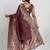 purple color plain zari border linen cotton saree