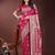 magenta color woven art silk saree with blouse