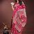 magenta color woven art silk saree with blouse