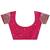 magenta color woven art silk saree with blouse