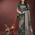 green color woven art silk saree with blouse