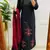black embroidered cotton kurta pant with dupatta