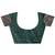green color woven art silk saree with blouse