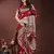 maroon color woven art silk saree with blouse