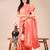 peach color woven banarasi art silk saree