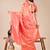 peach color woven banarasi art silk saree