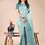 sea green color woven banarasi art silk saree