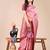 light pink color woven banarasi art silk saree