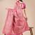 light pink color woven banarasi art silk saree