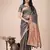 grey color solid zari woven linen cotton saree