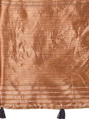 grey solid zari woven linen cotton saree 4