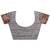 grey color solid zari woven linen cotton saree