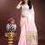 1m-ready to wear light pink color cotton solid saree
