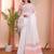 white color linen cotton zari border saree