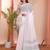 white color linen cotton zari border saree