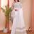 white color linen cotton zari border saree