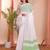 white color linen cotton zari border saree