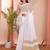 white color linen cotton zari border saree