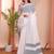 white color linen cotton zari border saree