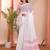 white color linen cotton zari border saree