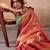 peach solid tissue art silk tassels pallu saree