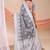 grey color embroidered & woven linen cotton saree