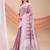 purple color embroidered & woven linen cotton saree